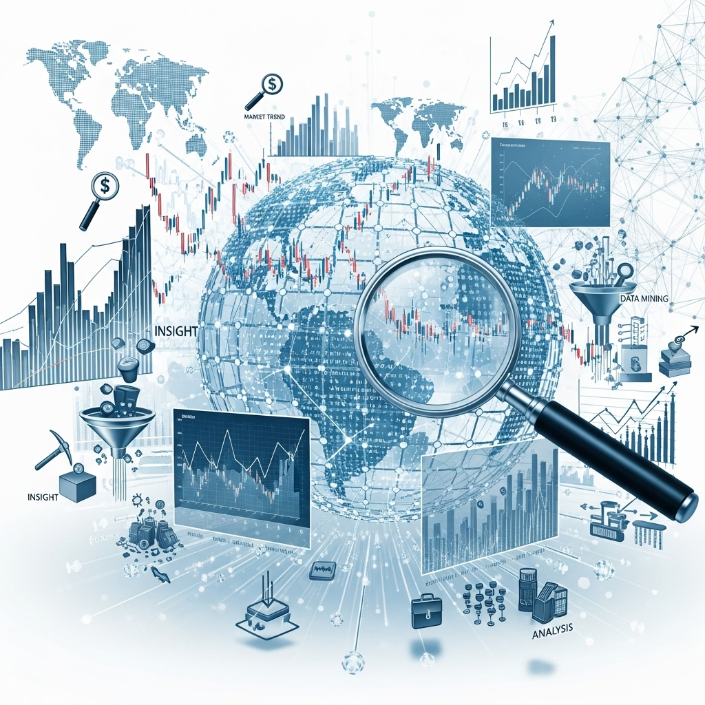 Business intelligence and data mining database for market trend analysis and investment research