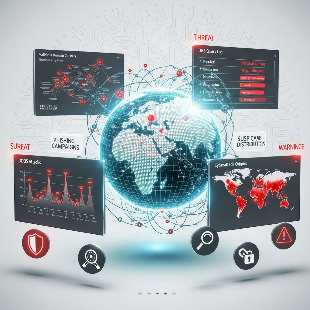 Cybersecurity threat intelligence database for malicious domain detection and DNS filtering