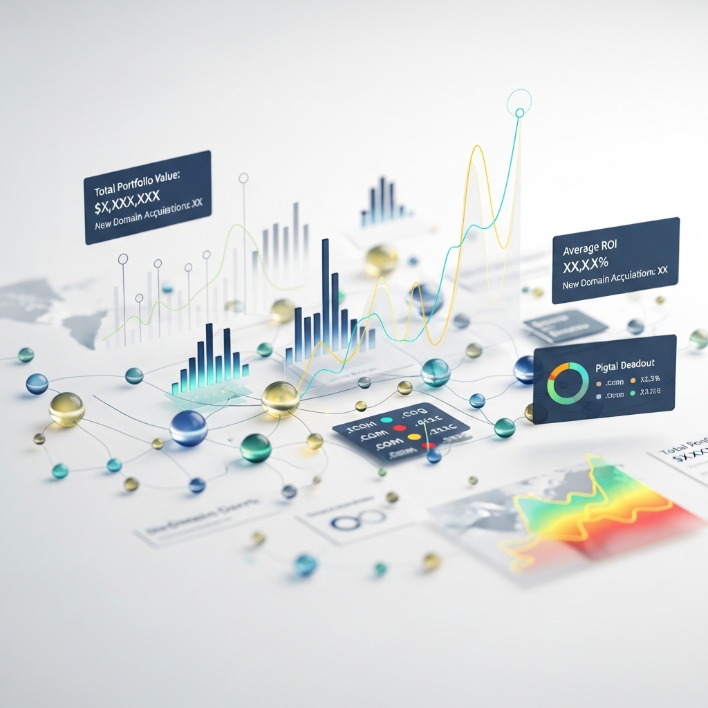 Domain investment portfolio management database for valuation and market trend analysis