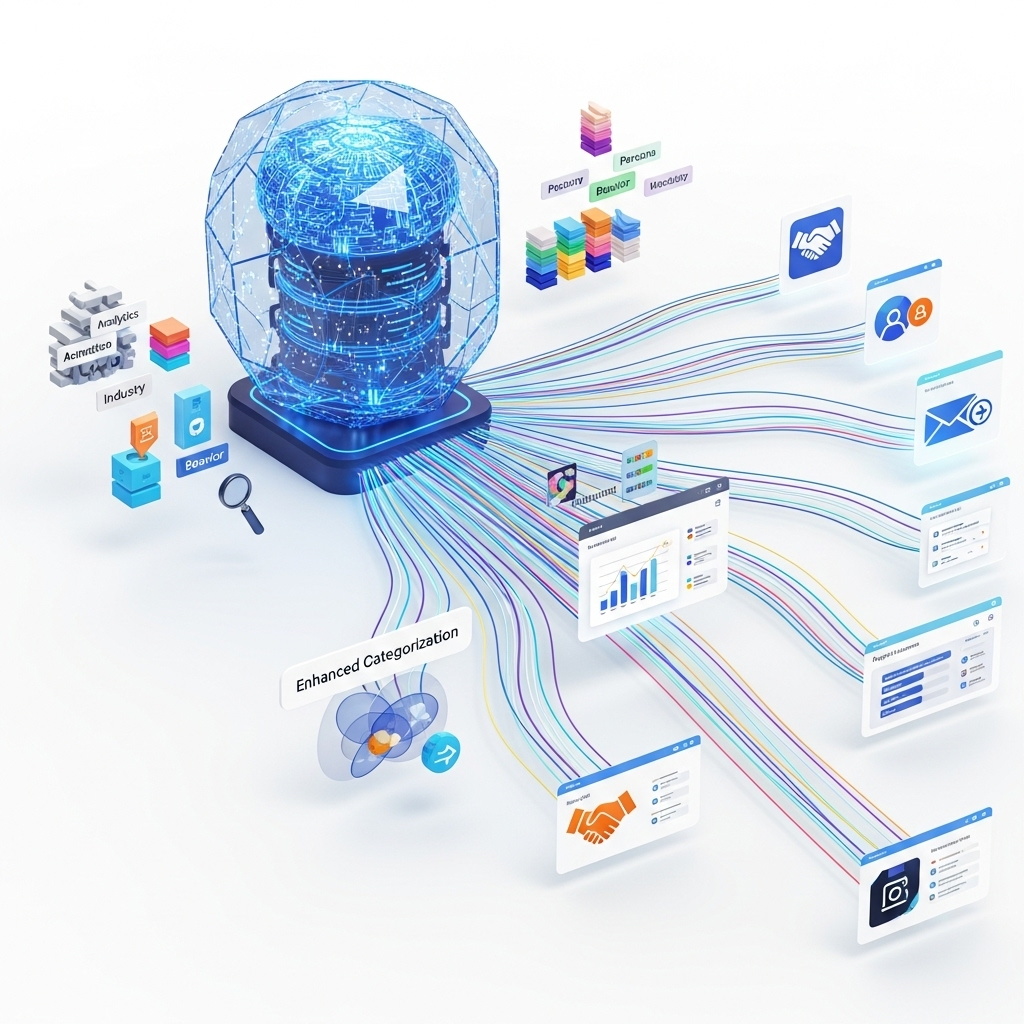 SaaS platform integration database for enhanced categorization features and customer value