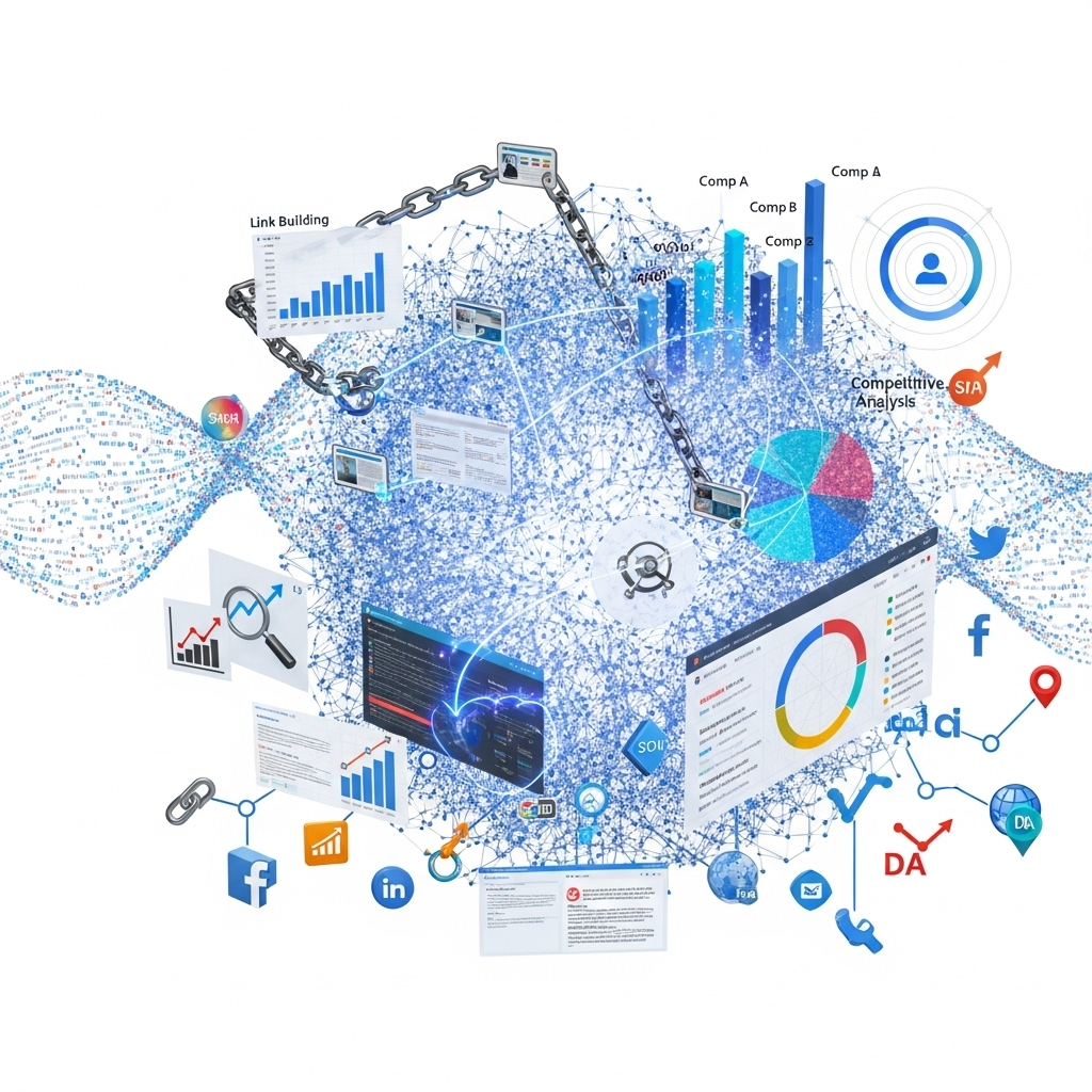 SEO and digital marketing intelligence database for link building and competitive analysis